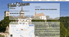 Desktop Screenshot of hotelsazava.cz